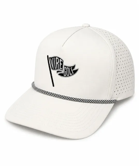 Hat - Pin Seeker (White/Red Flag)