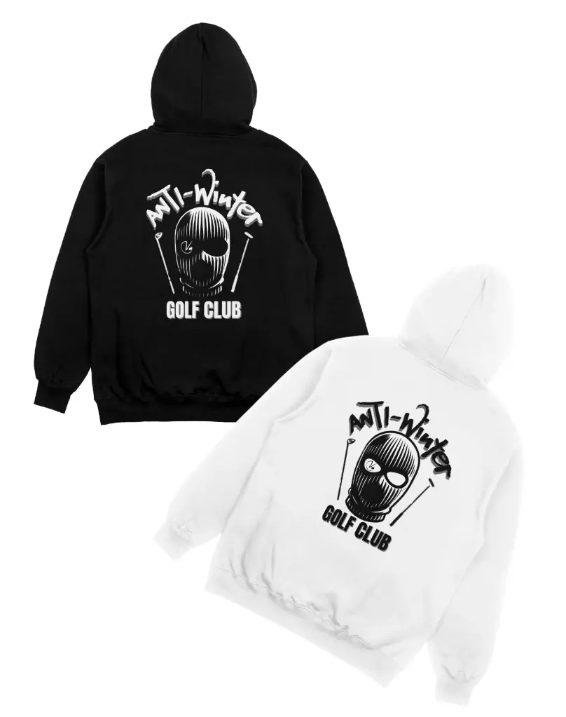 Hoodie - Anti-Winter Golf Club (Medium, Black)