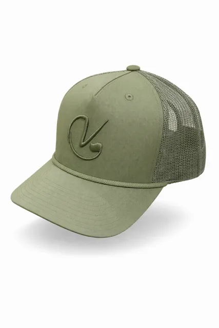 Hat - Classic V - Hot Head (White/Black V)